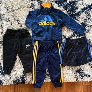 Adidas and Nike Kids Tracksuit Set